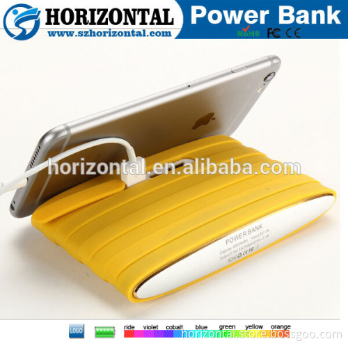 2015 new power bank Silicone power bank 8000mah ,Mobile phone stand for iphone 5 power bank with beautiful box
